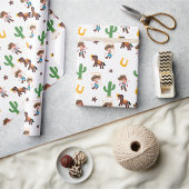 Super Niedlicher Western Wrapping Paper Geschenkpapier