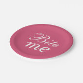 Super Niedliches Bite Me Plate - rosa Pappteller (Schrägansicht)