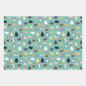 Super Niedliches Katzen Muster, wählen Sie Ihre Fa Geschenkpapier Set (Vorderseite)