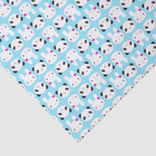 Super niedliches Kawaii Häschen und Panda Seidenpapier (Ausschnitt)