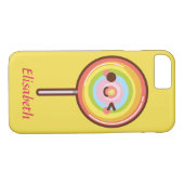 Super niedliches Kawaii Regenbogen-Lollipop-Monogr Case-Mate iPhone Hülle (Rückseite (Horizontal))