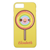 Super niedliches Kawaii Regenbogen-Lollipop-Monogr Case-Mate iPhone Hülle (Rückseite)