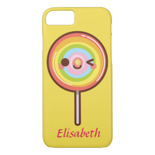 Super niedliches Kawaii Regenbogen-Lollipop-Monogr Case-Mate iPhone Hülle