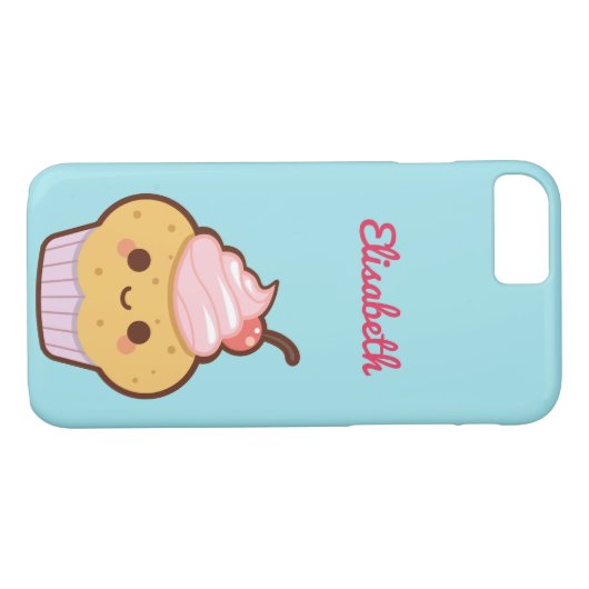Super niedliches Kawaii-Süßkuchen-Monogramm Case-Mate iPhone Hülle (Rückseite (Horizontal))