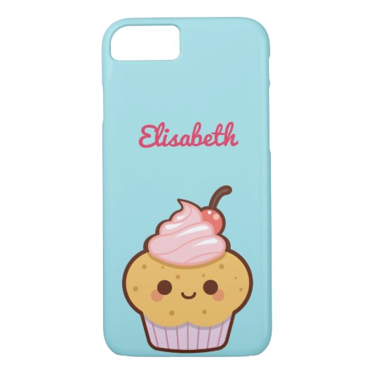 Super niedliches Kawaii-Süßkuchen-Monogramm Case-Mate iPhone Hülle (Rückseite)
