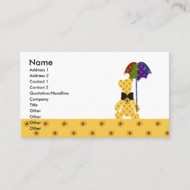 Super niedliches Kinderteddy-Bärn-tierisches Visitenkarte