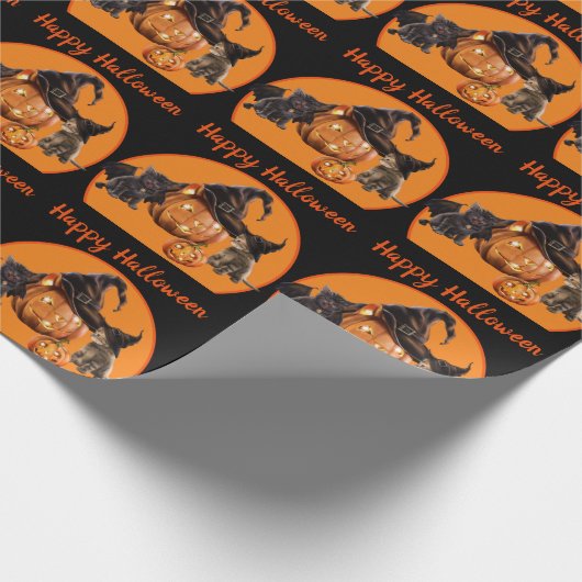 Super Niedliches Kitty Bat & Hexengeschenk Geschenkpapier (Ecke)