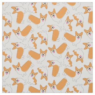 Super Niedliches Pembroke Walisisches Corgi-Muster Stoff