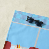 Super Niedliches Retro Diner Fun Fifties Design Strandtuch (Beispiel)