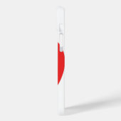 Super Niedliches Rotes Herz mit Augen auf Weiß Case-Mate iPhone Hülle (Rückseite / Links)