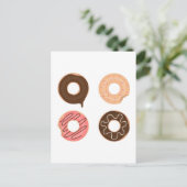 Super niedliches Set von Donuts Postkarte (Stehend Vorderseite)