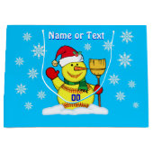 Super niedliches Snowmansoftball-Geschenk sackt Große Geschenktüte (Vorderseite)