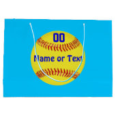 Super niedliches Snowmansoftball-Geschenk sackt Große Geschenktüte (Rückseite)