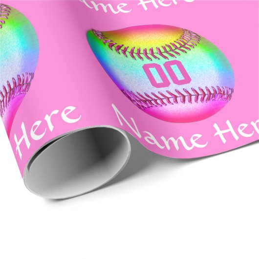 Super niedliches Softball-Verpackungs-Papier Geschenkpapier (Rolleneckpunkt)