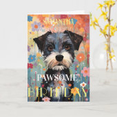 Super Niedliches Welppy Happy Birthday Karte (Gelbe Blume)