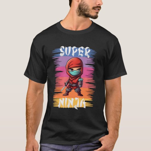 Super Ninja Shinobi Funny Ninja T-Shirt (Vorderseite)