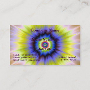 Super Nova in Blau und Gelb Visitenkarte