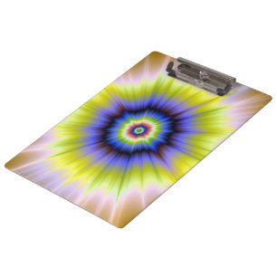 Super Nova in Blue und Yellow Clipboard Klemmbrett