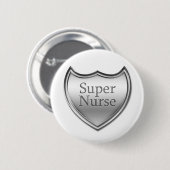 Super Nurse Emblem Button (Vorne & Hinten)