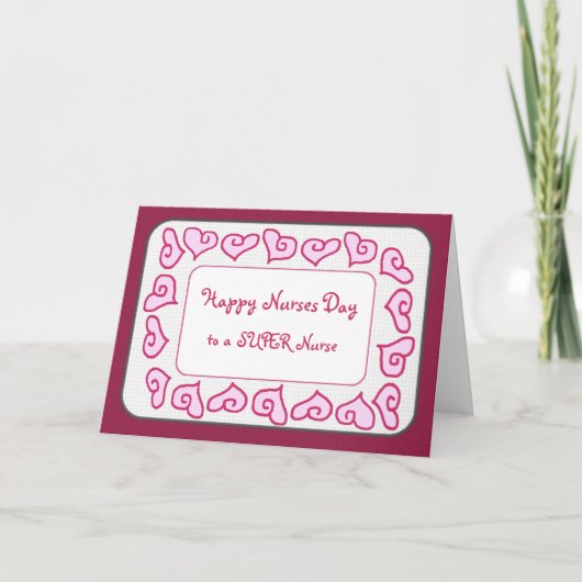 Super Nurse - Happy Nurses Day Customizable Card Karte (Vorderseite)