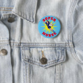 Super-Nurse-Heldin-Frauenvorlage Button (Beispiel)