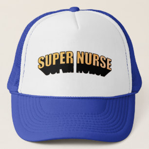 Super Nurse Pink Superhero Style Text Truckerkappe