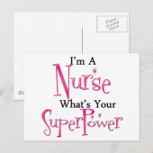 Super Nurse Postkarte (Vorne/Hinten)