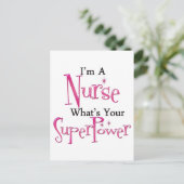 Super Nurse Postkarte (Stehend Vorderseite)