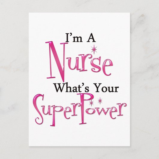 Super Nurse Postkarte (Vorderseite)