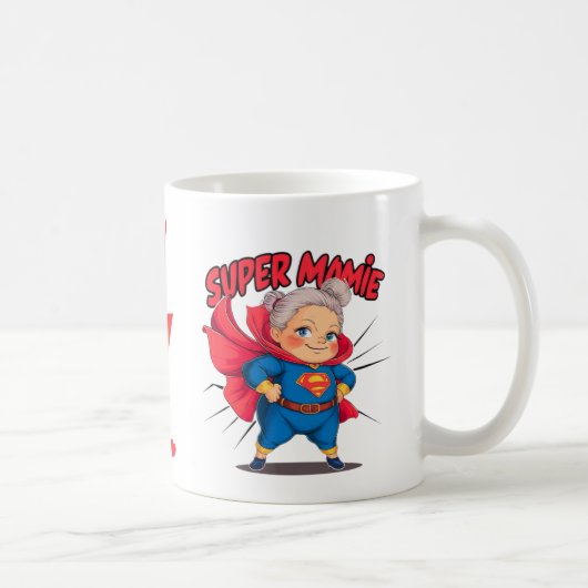 Super Oma 2 Liebesnachricht für Oma Kaffeetasse (Rechts)