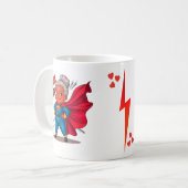 Super Oma 4 Liebesnachricht für Oma Kaffeetasse (Vorderseite Links)