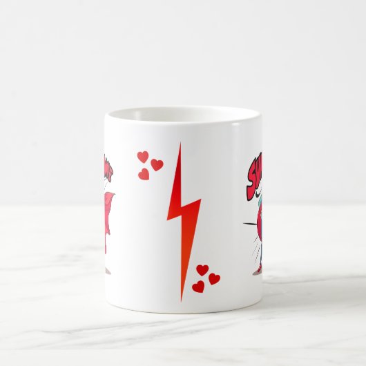 Super Oma 6 Liebesnachricht für Oma Kaffeetasse (Mittel)