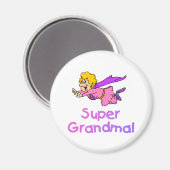 Super Oma (Fliegen) Magnet (Vorderseite/Rückseite)
