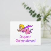 Super Oma (Fliegen) Postkarte (Stehend Vorderseite)