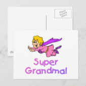 Super Oma (Fliegen) Postkarte (Vorne/Hinten)