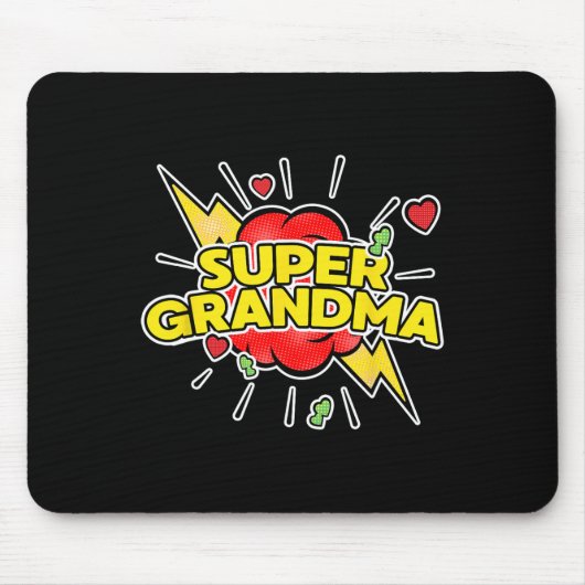 Super Oma Superhero - Tag der Großmutter Mousepad (Vorne)