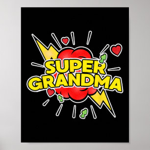 Super Oma Superhero - Tag der Großmutter Poster