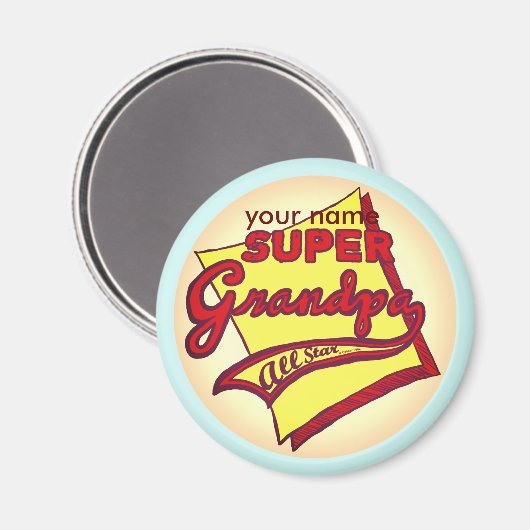 Super Opa-Magnet Magnet (Vorderseite/Rückseite)