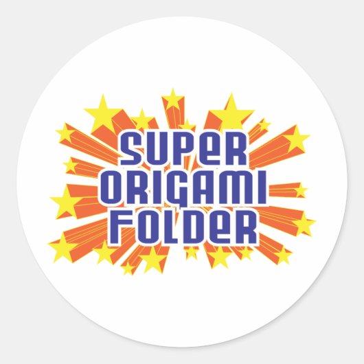 Super Origami Folder Runder Aufkleber (Vorderseite)