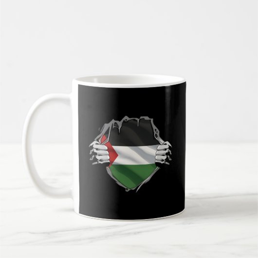 Super palästinensisches Erbe Proud Palestine Roots Kaffeetasse (Links)