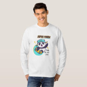 Super Panda Skateboard Langschläfchen T-Shirt (Vorne ganz)