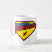 Super Papa 2024 Kaffeetasse (Vorderseite Links)