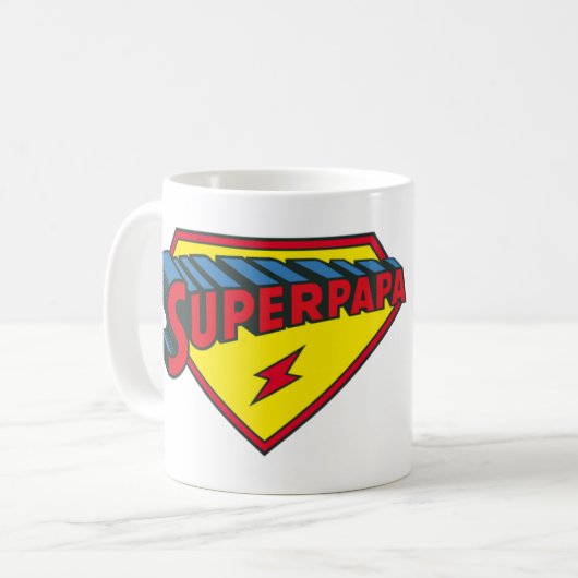 Super Papa 2024 Kaffeetasse (Vorderseite Links)