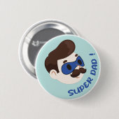 Super Papa Cartoon Button Abzeichen (Vorne & Hinten)