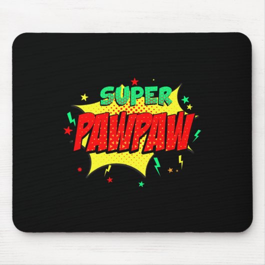 Super Papa Comic Thema Stil Superhelden Väter  Mousepad (Vorne)