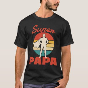 Super Papa Held Silhouette T-Shirt Design