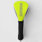 Super Papa in fluoreszierendem Gelb Golf Headcover (Vorderseite)