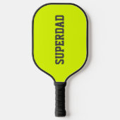 Super Papa in hellgelb Pickleball Schläger (Vorderseite)
