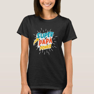 Super Papa Power Italienischer Vater Lustiger Held T-Shirt