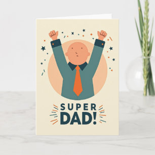 Super Papa Retro Style Karte